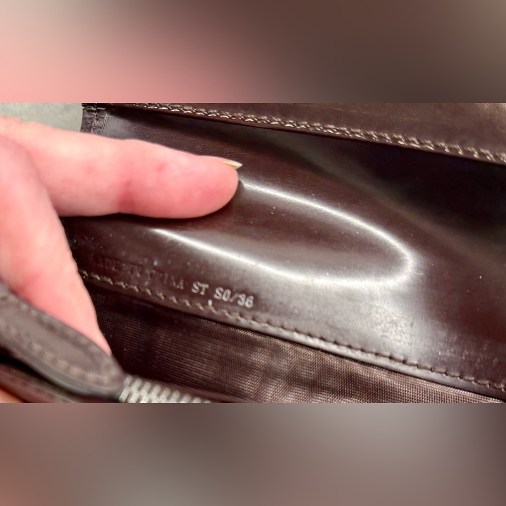 SOLD CELINE Vintage Macadam Logo Canvas/Patent Leather Long Flap Snap Wallet - Picture 13 of 16